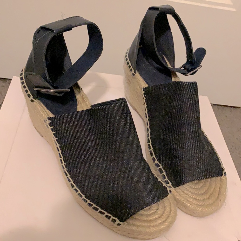 Gap denim wedge espadrilles. Size 8.5. Never worn. New in box.